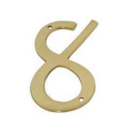 Schlage SC2-3086-605 #8 House Number, Character 8, 4 in H Character, Brass Character