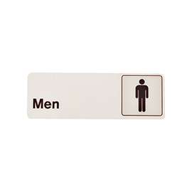 HY-KO D-4 Graphic Sign, Rectangular, Men, Dark Brown Legend, White Background