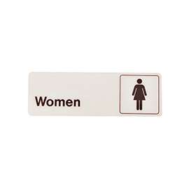 HY-KO D-14 Graphic Sign, Rectangular, WOMEN, Dark Brown Legend, White Background