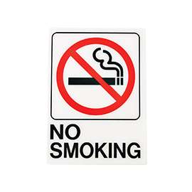 HY-KO D-20 Graphic Sign, Rectangular, NO SMOKING, Black Legend, White Background