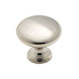 Amerock 14404SCH Cabinet Knob, 1-1/8 in Projection, Zinc, Brushed Chrome