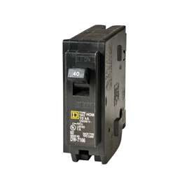 Square D Homeline HOM140CP Miniature Circuit Breaker, 120 V, Fixed Trip, Plug-In Mounting