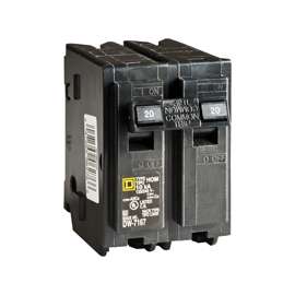 Square D Homeline HOM220CP Miniature Circuit Breaker, 120/240 V, Fixed Trip, Plug-In Mounting