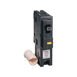 Square D Homeline HOM120GFICP Miniature Circuit Breaker, 120 V, Fixed Trip, Plug-In Mounting