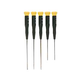 GENERAL 700 Precision Screwdriver Set, Steel, Chrome, For Drive Phillips and Slotted Tip Screws