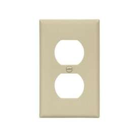 Eaton Wiring Devices 5132V Standard-Size Wallplate, 1-Gang, Nylon, Ivory