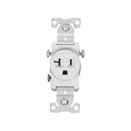 Eaton Wiring Devices 1877W-BOX Single Receptacle, 20 A, White