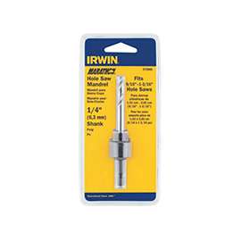 IRWIN 373004 Mandrel Hole Saw Arbor, 1/2 in Shank, HSS