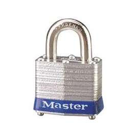 Master Lock 3UP Padlock, 1-9/16 in W x 1-9/16 in H Body, 3/4 in H Shackle, Steel