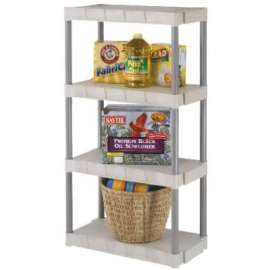 4Shelf Taupe Shelf Unit