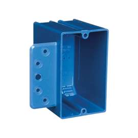 Carlon B118B-UPC Outlet Box with Bracket, Clamp Cable Entry, 4-Knockout, Bracket, Stud Mounting, PVC