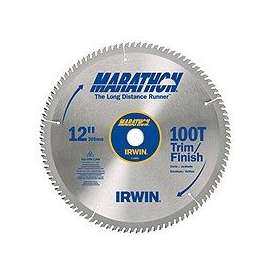 IRWIN MARATHON 14084 Table Saw Blade, 12 in Dia, Carbide Cutting Edge, 1 in Arbor