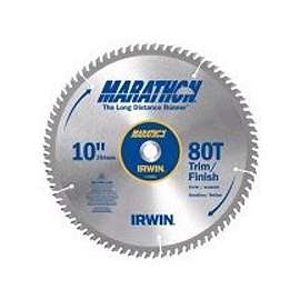 IRWIN MARATHON 14076 Table Saw Blade, 10 in Dia, Carbide Cutting Edge, 5/8 in Arbor
