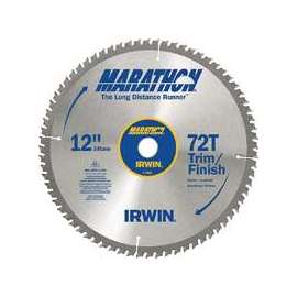 IRWIN MARATHON 14082 Table Saw Blade, 12 in Dia, Carbide Cutting Edge, 1 in Arbor