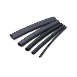 GB HST-375 Heat-Shrink Tubing, 3/8 to 3/16 in Dia, 4 in L, Polyolefin, Black