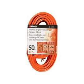 CCI 0826 Extension Cord, 14 AWG, Orange Jacket