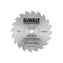 DeWALT DW3323 Saw Blade, 7-1/4 in Dia, Steel Cutting Edge, 5/8 in Arbor, Steel