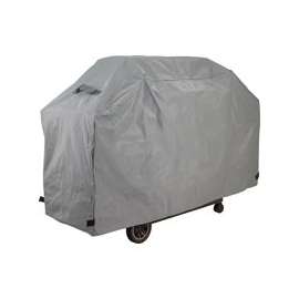 GrillPro 50574 Grill Cover, 73 in L, 24 in W, 40 in H, PEVA/Polyester, Gray