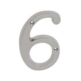 Schlage SC2-3066-619 House Number, Character 6, 4 in H Character, Nickel Character