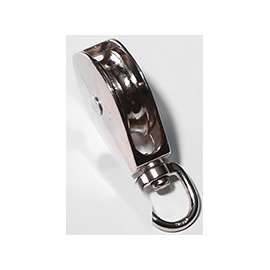 BARON 0173ZD-1 Swivel Eye Single Rope Pulley, 1/4 in Rope