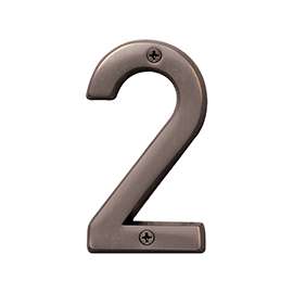 HY-KO Prestige BR-42OWB/2 House Number, Character 2, 4 in H Character, Bronze Character