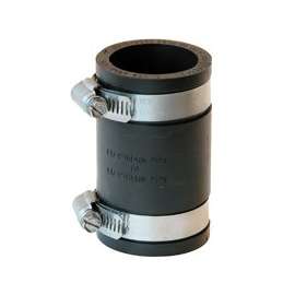 Fernco P1056-125 Pipe Coupling, 1-1/4 in, 3-1/2 in L, Black