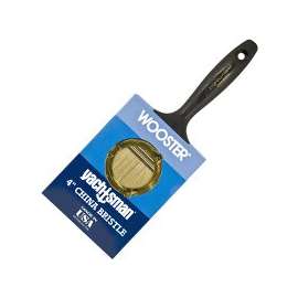 WOOSTER Z1120-4 Paint Brush, 3-3/16 in L Bristle, Varnish Handle, Steel Ferrule