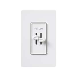 Lutron S2-LFSQH-WH Fan/Light Control, White