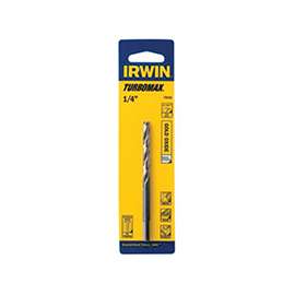 IRWIN 73308 Jobber Drill Bit, Spiral Flute, 1-5/8 in L Flute, 3-Flat Shank, 1/8 in Dia x 1-1/8 in L Shank