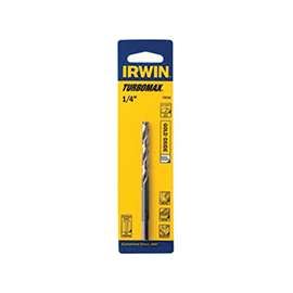 IRWIN 73309 Jobber Drill Bit, Spiral Flute, 1-3/4 in L Flute, 3-Flat Shank, 9/64 in Dia x 1-1/8 in L Shank