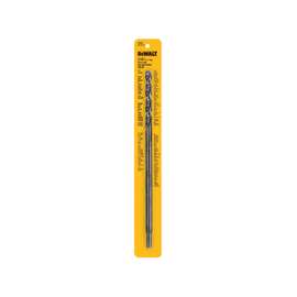 DeWALT DW1612 Drill Bit, Spiral Flute, 4.17 in L Flute, Round Shank, 7/16 in Dia x 7.83 in L Shank
