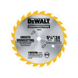 DeWALT DW9054 Circular Saw Blade, 5-3/8 in Dia, Carbide Cutting Edge, 10 mm Arbor, Steel