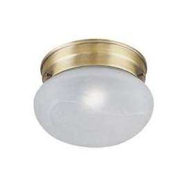 Boston Harbor Dimmable Round Ceiling Light Fixture, (1) 60/13 W Medium A19/Cfl Lamp, Antique Brass