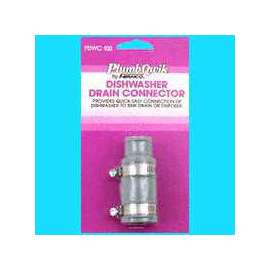 Fernco PDWC-100 Dishwasher Drain Connector, 1/2 x 3/4 in, 4.3 psi, PVC