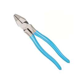 CHANNELLOCK 369 Lineman's Plier, 0.73 in Cutting, 0.28 in Jaw Opening, Cross Hatched Jaw, Blue Handle