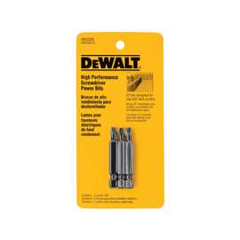 DeWALT DW2026 Z Power Bit, #2 Drive, Phillips Drive, 1/4 in Shank, Hex Shank, Steel