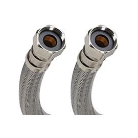Fluidmaster B1H24 High-Flexible Water Heater Connector, 3/4 in FIP, 1000 psi, Stainless Steel