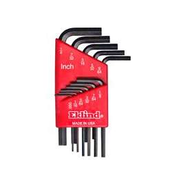 Eklind 10111 Hex Key Set, Steel, Black, 11-Piece