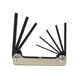 Eklind 20811 Fold-Up, Small Hex Key Set, Steel, Black, 8-Piece