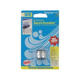 Whedon SA1C Faucet Aerator, 15/16-27 x 55/64-27 Male x Female Thread, Brass