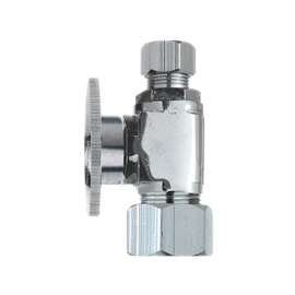 Plumb Pak PP20063LF Shut-Off Valve, 5/8 x 3/8 in Compression, Brass, Chrome