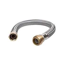 SharkBite U3088FLEX24LF Braided, Flexible Water Heater Connector, 3/4 in FIP, 200 psi, Stainless Steel
