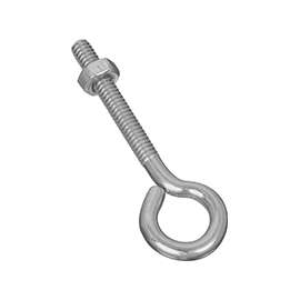 National Hardware N221-119 Eye Bolt, 1/4-20 Thread, 1-3/4 in L Thread, 0.56 in ID Dia Eye, Steel, Zinc