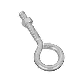 National Hardware N221-267 Eye Bolt, 3/8-16 Thread, 4 in L Thread, 1 in ID Dia Eye, Steel, Zinc
