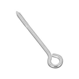 National Hardware N220-673 Lag Screw Eye, 1/4 in Thread, 1-1/2 in L Thread, 1/2 in ID Dia Eye, Steel, Zinc