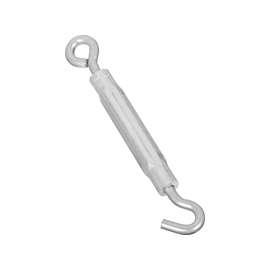 National Hardware 2172BC Series N221-853 Turnbuckle, 55 lb Weight Capacity, Hook Fitting A, Eye Fitting B, Aluminum