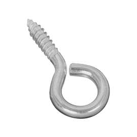 National Hardware N220-434 Screw Eye, 0.26 in Dia Inside Eye, 1.12 in L Thread, Steel, Zinc