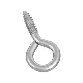 National Hardware N220-426 Screw Eye, 0.3 in Dia Inside Eye, 1-1/4 in L Thread, Steel, Zinc