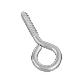 National Hardware N220-418 Screw Eye, 0.36 in Dia Inside Eye, 2 in L Thread, Steel, Zinc