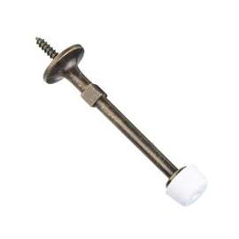 National Hardware N830-100 Door Stop, 3 in Projection, Zinc, Antique Brass